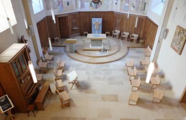 Restauration et mise en valeur de la chapelle du monastère de Sainte-Claire à Poligny (MHI). Livraison en 2015 © Bertrand COHENDET