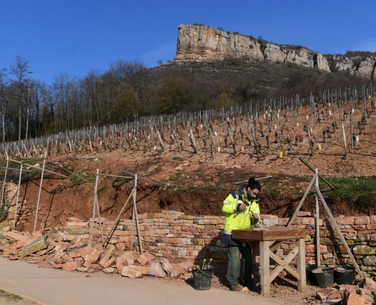 Chantier pierre sèche Solutré © Grand Site de France Solutré Pouilly Vergisson