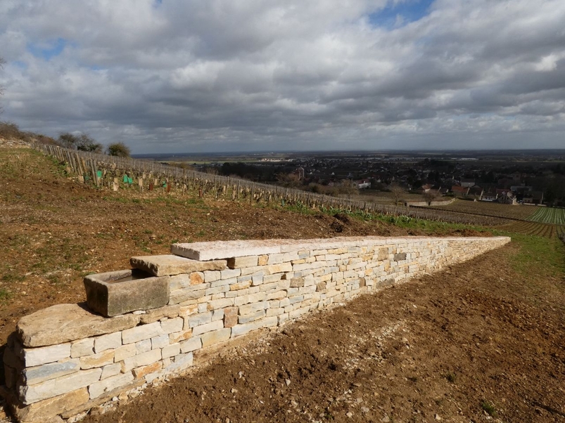 Mur en pierre sèche à Gevrey-Chambertin (21) © Bruno Schneider